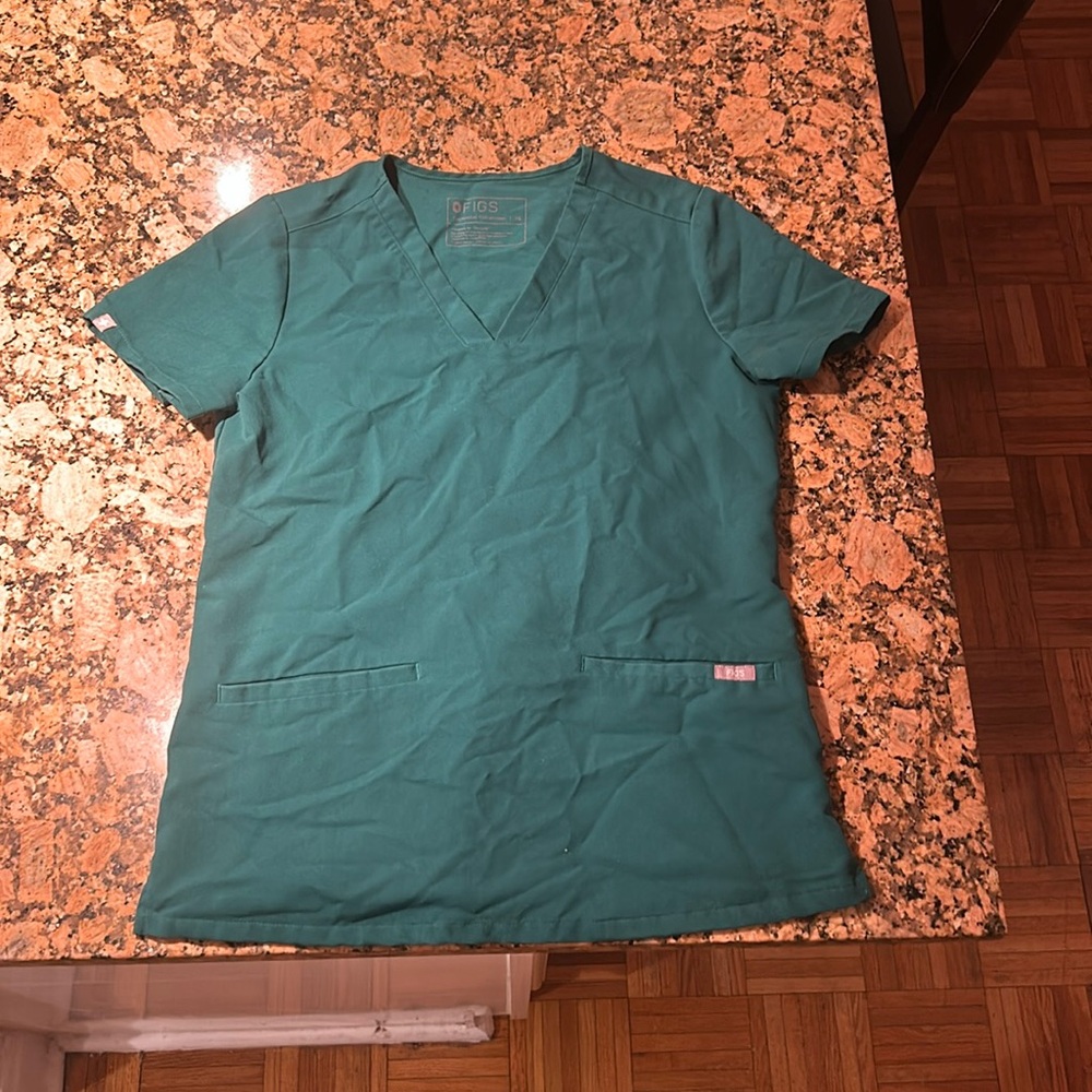 Figs hunter green scrub top